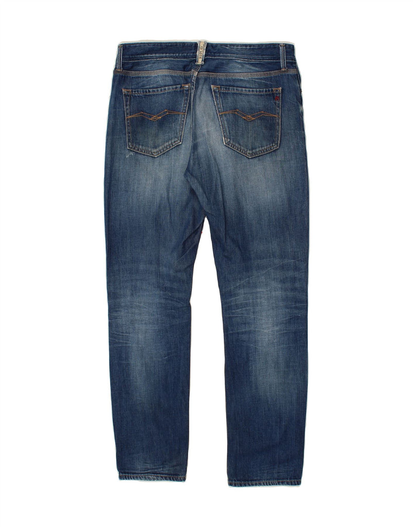 REPLAY Mens Distressed Slim Jeans W28 L28 Blue Cotton Vintage Replay and Second-Hand Replay from Messina Hembry 