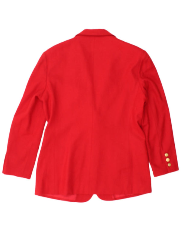 Vintage Womens 2 Button Blazer Jacket US 4 Small Red Wool