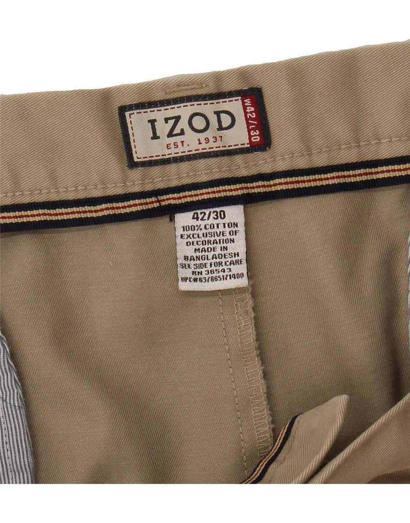 IZOD Mens Pegged Chino Trousers W42 L30 Beige Cotton Vintage Izod and Second-Hand Izod from Messina Hembry 