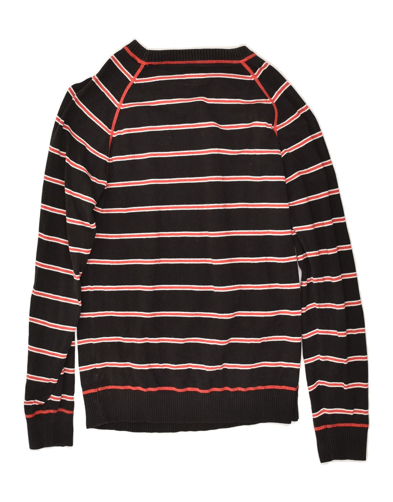 JACK & JONES Mens Crew Neck Jumper Sweater Large Brown Striped Cotton | Vintage Jack & Jones | Thrift | Second-Hand Jack & Jones | Used Clothing | Messina Hembry 