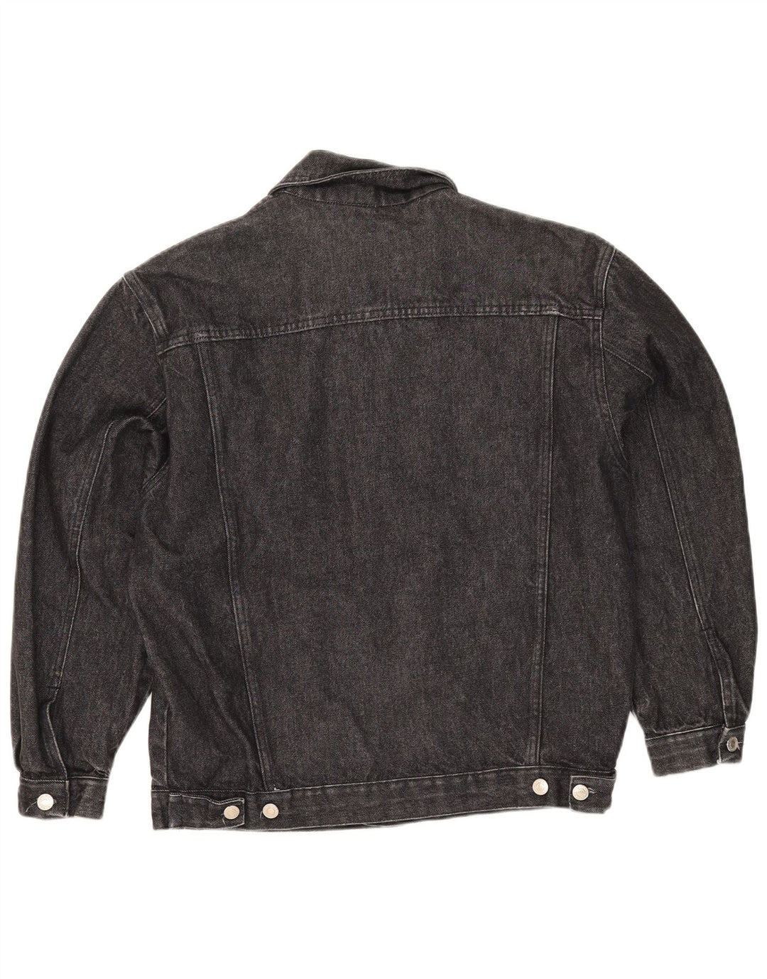 Wampum Mens Denim Jacket UK 36 Small Grey Cotton
