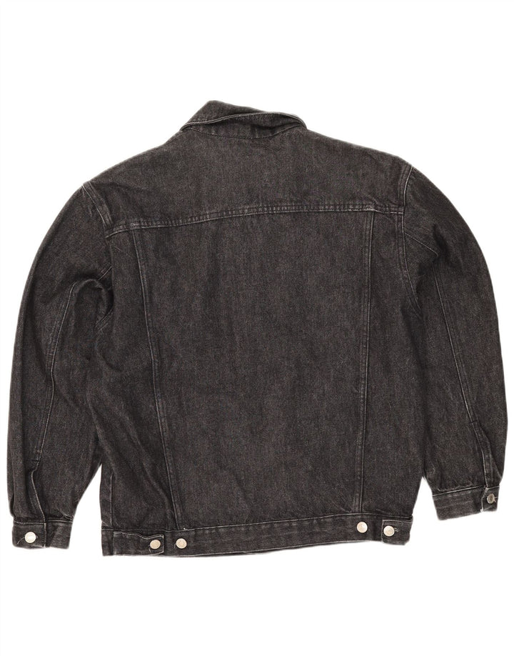 Wampum Mens Denim Jacket UK 36 Small Grey Cotton