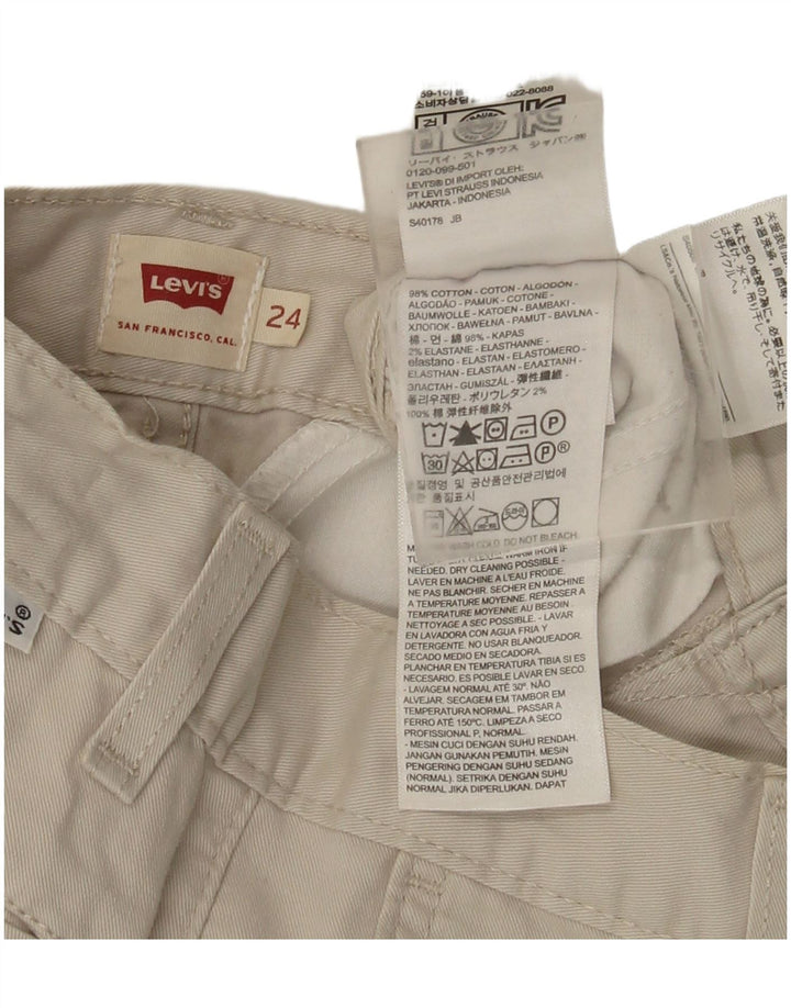 Levi's Womens Chino Shorts W24 XS Beige Cotton