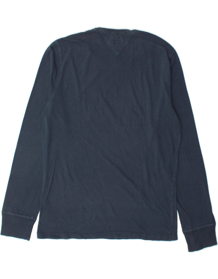 TOMMY HILFIGER Mens Graphic Top Long Sleeve Large Navy Blue Cotton Vintage Tommy Hilfiger and Second-Hand Tommy Hilfiger from Messina Hembry 