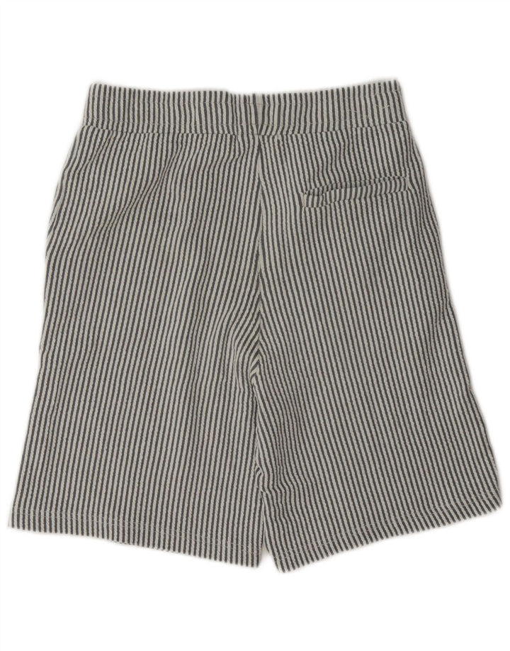 Zara Mens Casual Shorts Small W30 Grey Pinstripe Cotton