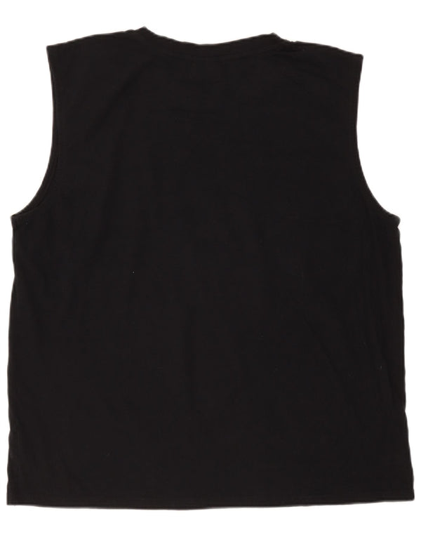 Fila Mens Vest Top 2XL Black Cotton