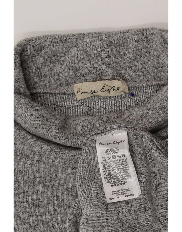 Phase Eight Womens Roll Neck Jumper Sweater UK 18 XL Grey Viscose