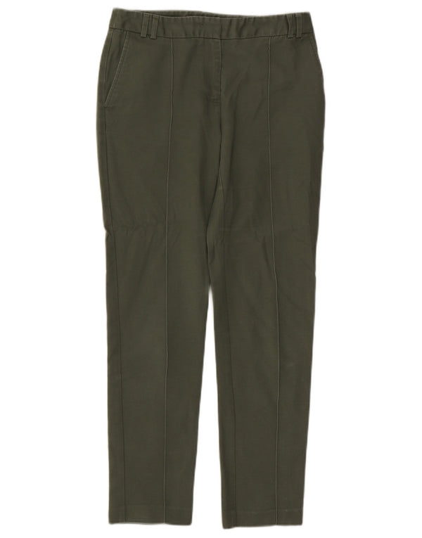 OASIS Womens Slim Chino Trousers UK 8 Small  W26 L27 Green Cotton