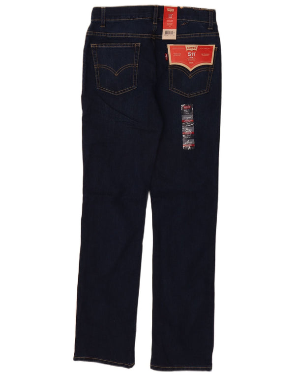 Levi's Boys 511 Slim Jeans 13-14 Years W26 L30 Navy Blue Cotton
