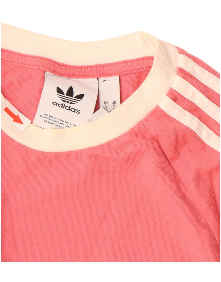Adidas Mens Top Long Sleeve Small Pink Cotton