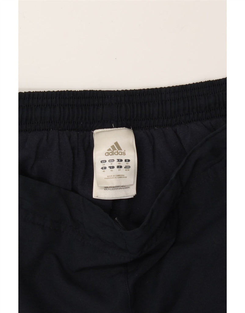 ADIDAS Womens Tracksuit Trousers Joggers UK 14 Medium Navy Blue Polyester Vintage Adidas and Second-Hand Adidas from Messina Hembry 