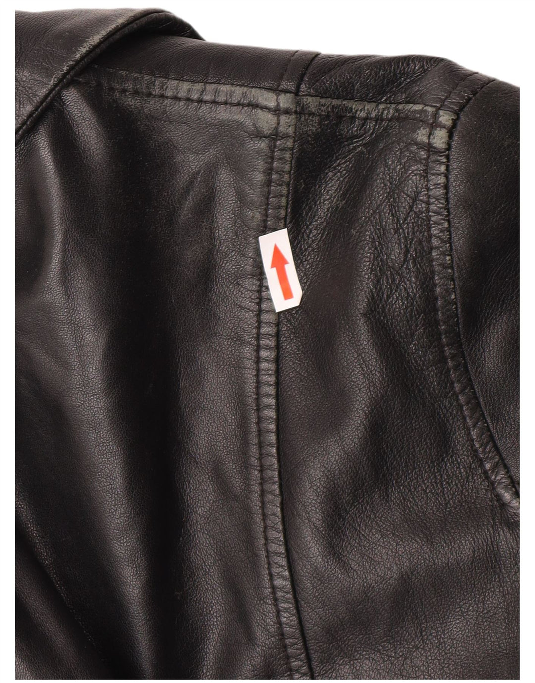 Vintage Womens Leather Coat UK 12 Medium Black