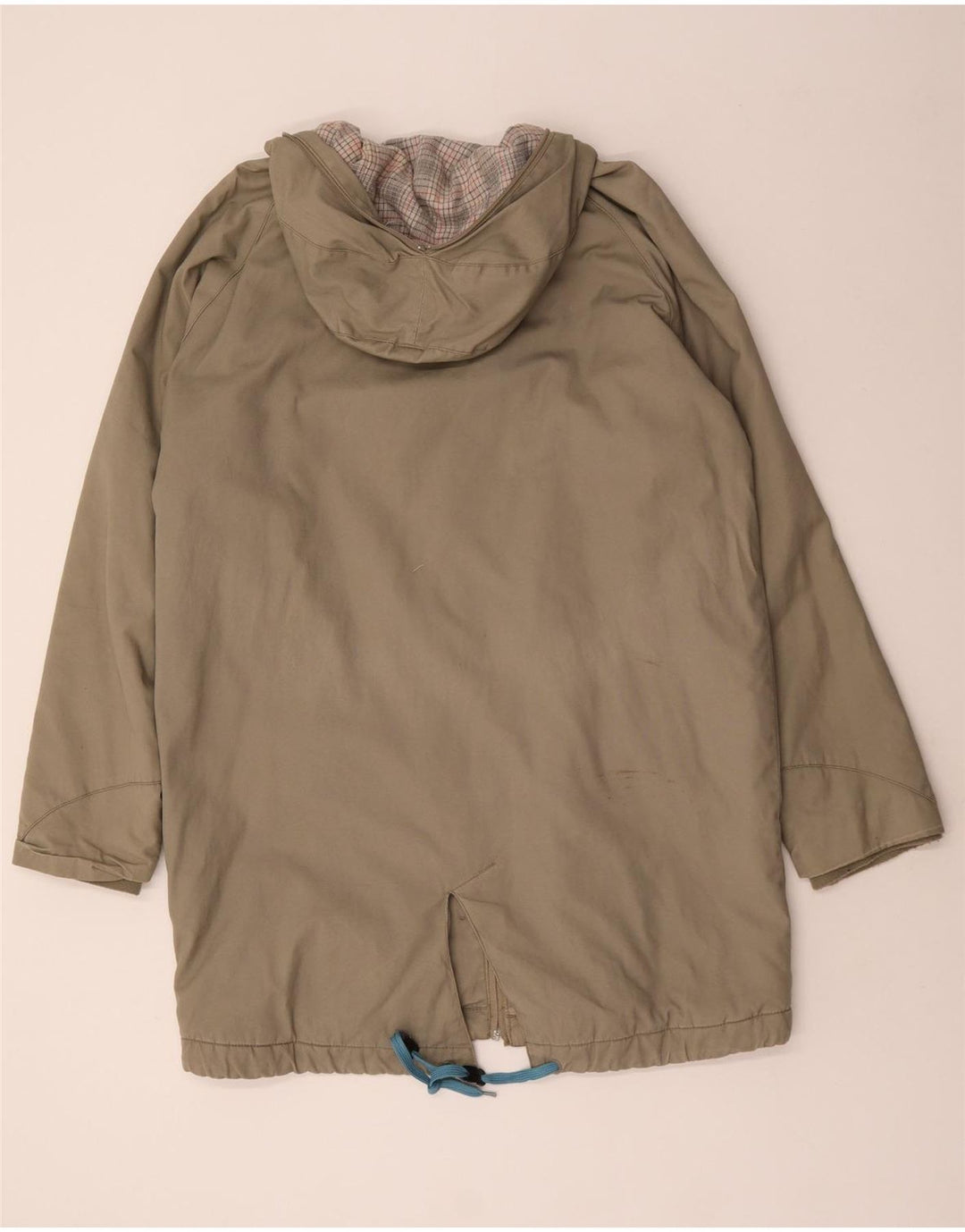 Humor Mens Hooded Parka Jacket UK 40 Large Beige Cotton
