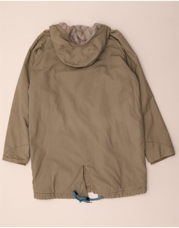 Humor Mens Hooded Parka Jacket UK 40 Large Beige Cotton