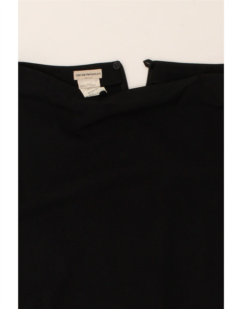 EMPORIO ARMANI Womens Straight Skirt IT 42 Medium W28  Black Wool | Vintage Emporio Armani | Thrift | Second-Hand Emporio Armani | Used Clothing | Messina Hembry 