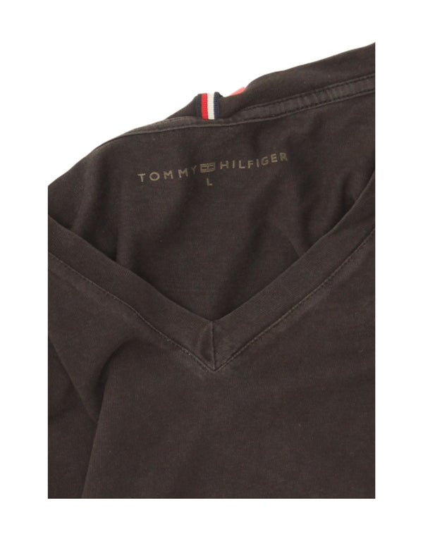 Tommy Hilfiger Womens T-Shirt Top UK 16 Large Black