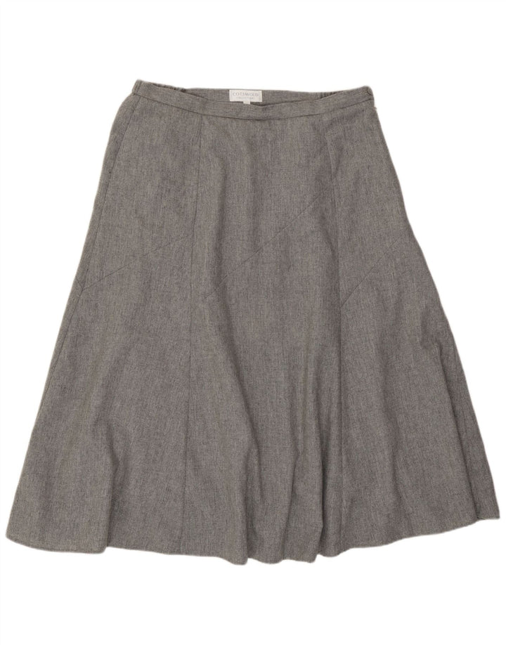 Cotswold Womens A-Line Skirt UK 18 XL W36 Grey Flecked Polyester