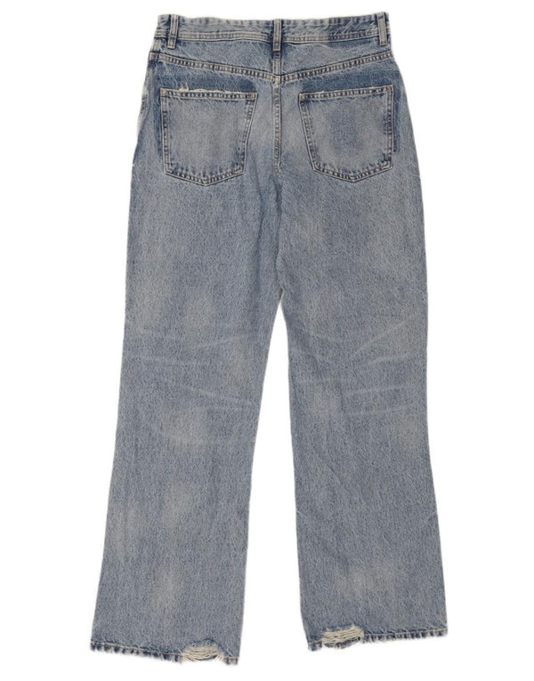 Zara Womens Distressed Bootcut Jeans EU 36 XS W26 L32 Blue