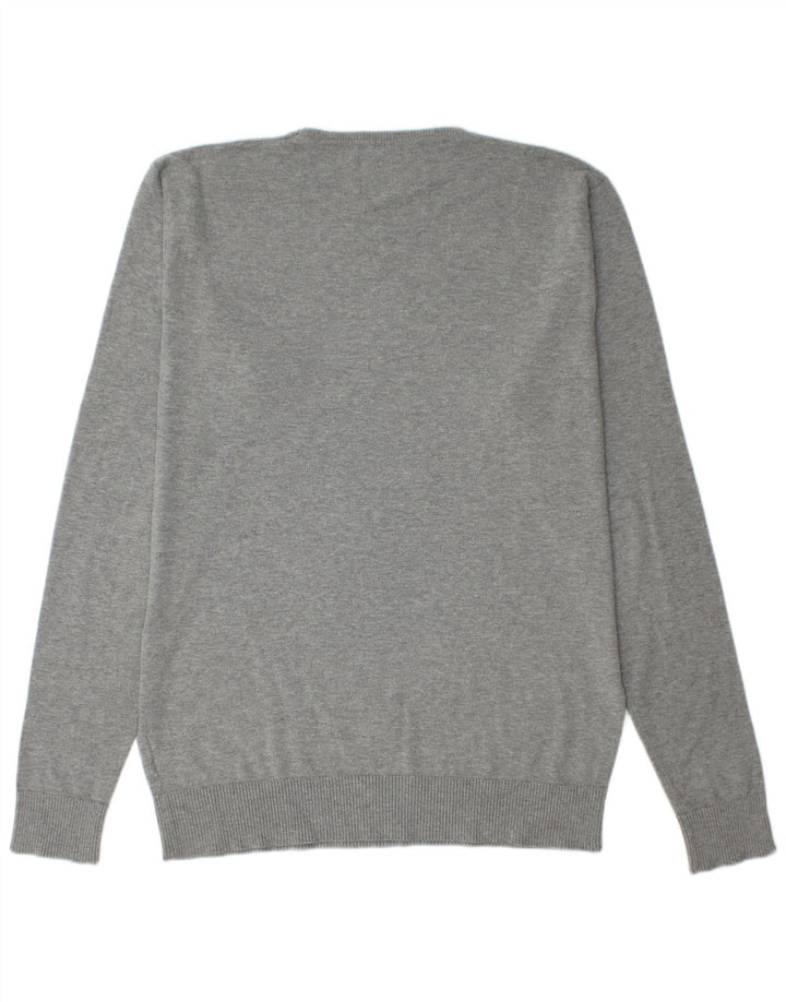 Jack & Jones Mens Crew Neck Jumper Sweater XL Grey Flecked