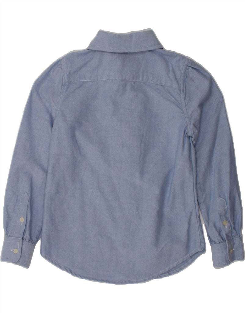 POLO RALPH LAUREN Girls Ruffle Front Shirt 4-5 Years Blue Cotton | Vintage Polo Ralph Lauren | Thrift | Second-Hand Polo Ralph Lauren | Used Clothing | Messina Hembry 