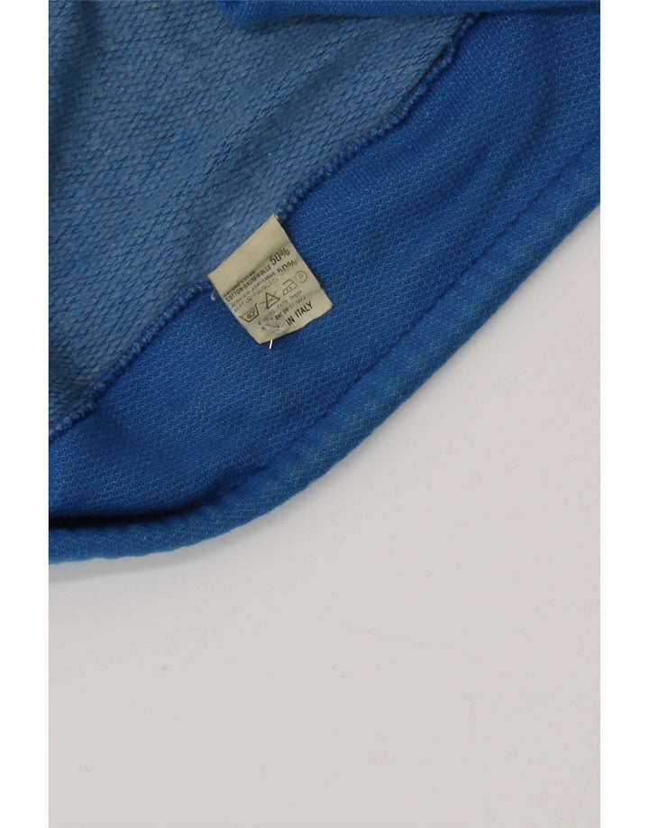 Vintage Womens Oversized Graphic Sweatshirt Jumper UK 14 Medium Blue