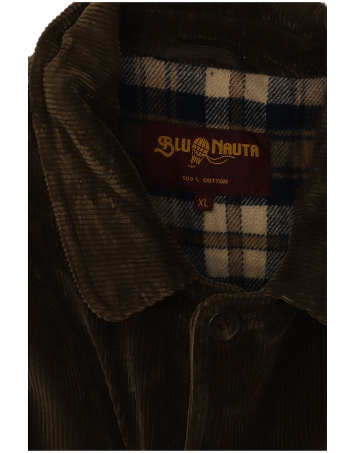 Blu Nauta Mens Corduroy Jacket UK 42 XL Brown Cotton