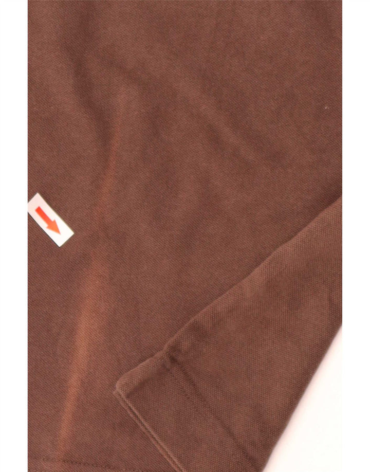 Kappa Mens Polo Shirt Large Brown Cotton