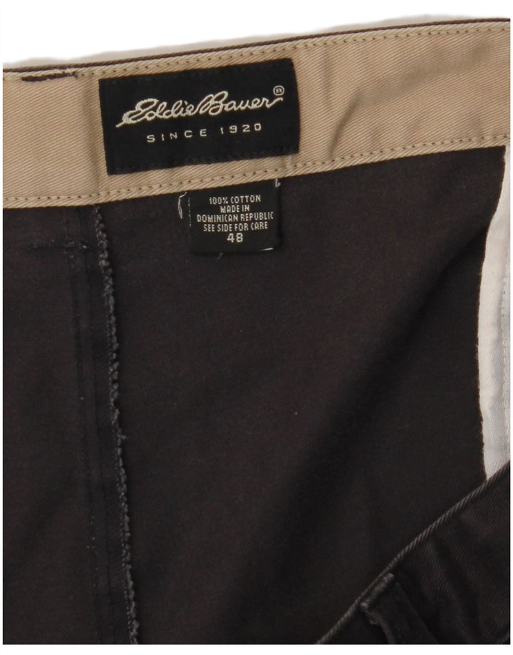 EDDIE BAUER Mens Pegged Chino Trousers W48 L31 Grey Cotton