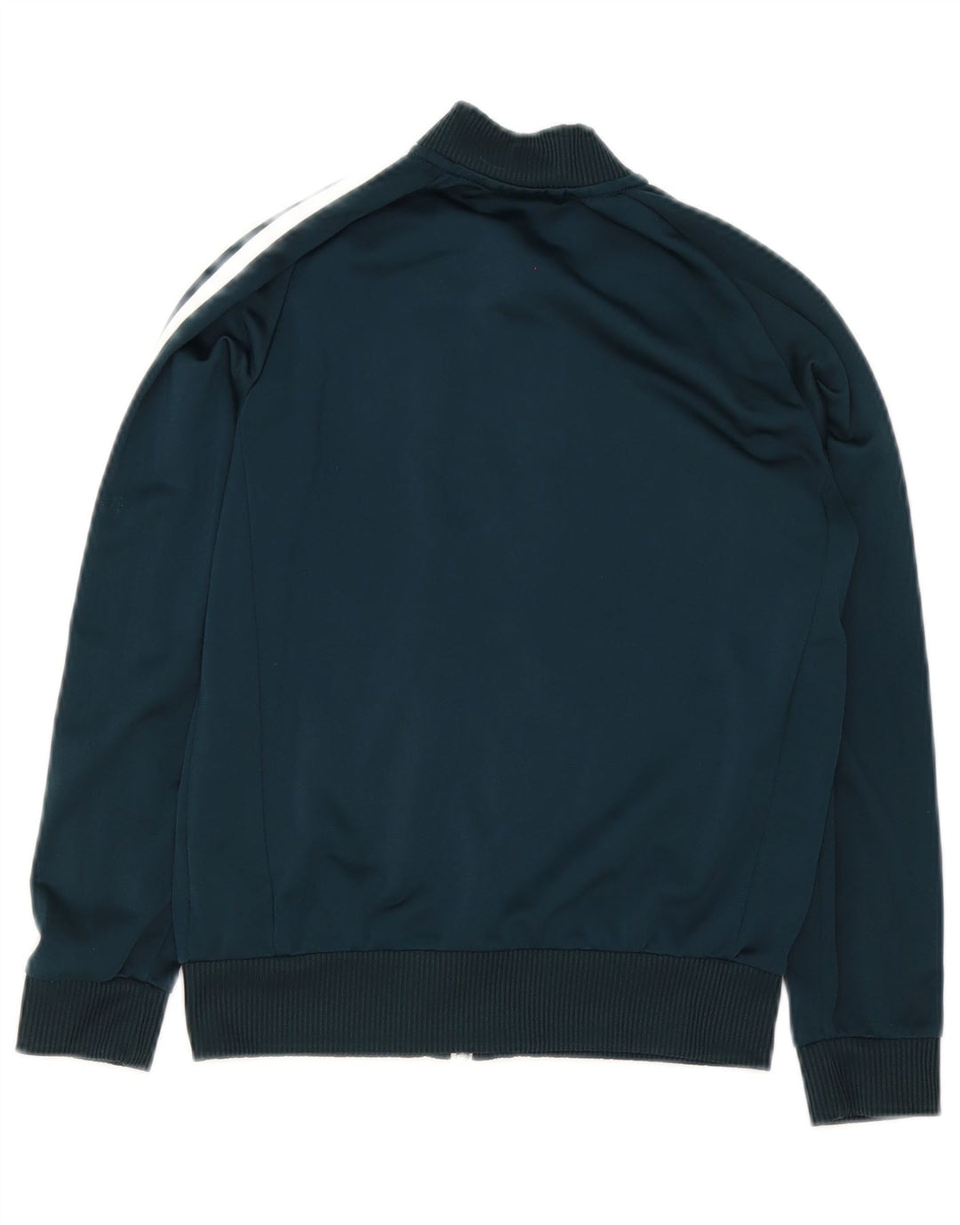 Adidas Boys Tracksuit Top Jacket 9-10 Years White Colourblock Polyester