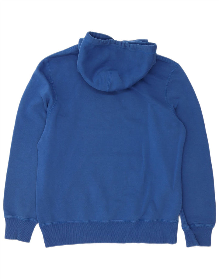 NIKE Mens Graphic Hoodie Jumper Medium Blue Cotton