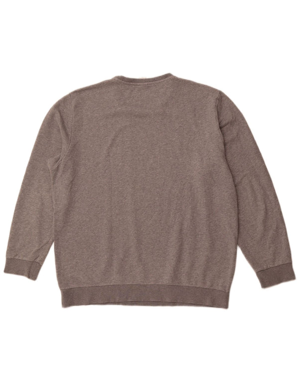 LE COQ SPORTIF Mens Graphic Sweatshirt Jumper 2XL Grey Cotton