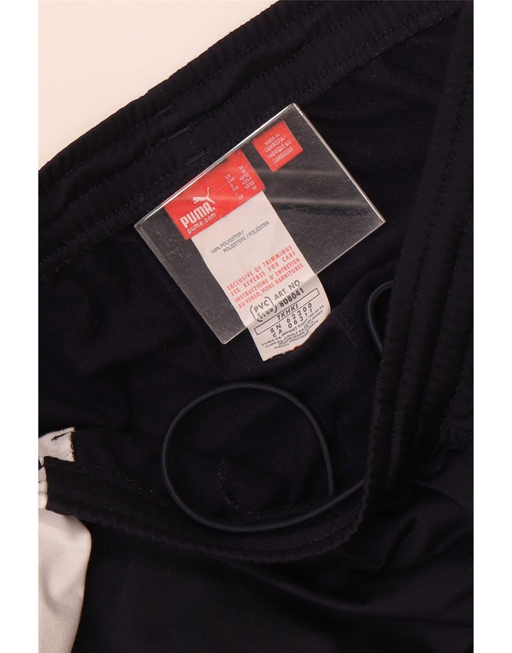 Puma Mens Tracksuit Trousers Medium Navy Blue Colourblock Polyester