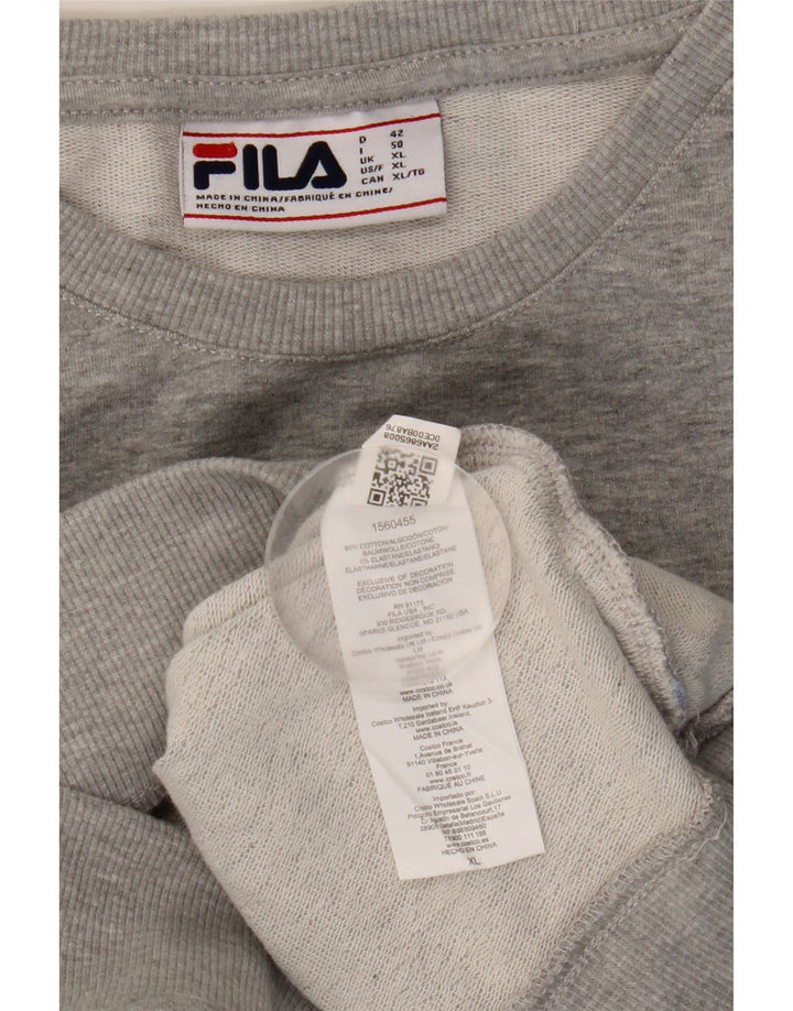 Fila Womens Sweatshirt Jumper UK 18 XL Grey Cotton