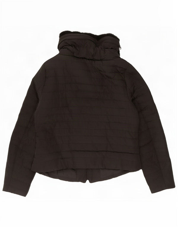 Elle Girls Hooded Padded Jacket 15-16 Years XL Black Polyester