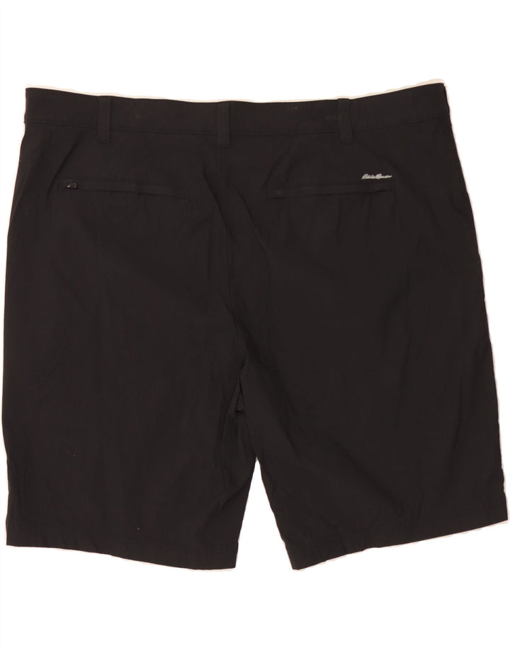EDDIE BAUER Mens Chino Shorts W46 3XL  Black Nylon Vintage Eddie Bauer and Second-Hand Eddie Bauer from Messina Hembry 