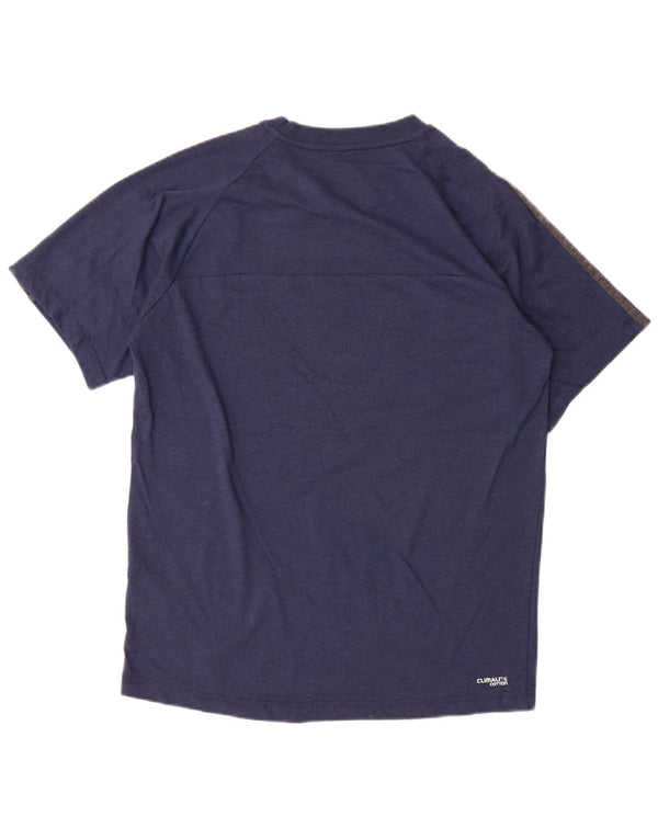 Adidas Mens Climalite T-Shirt Top Medium Navy Blue Cotton