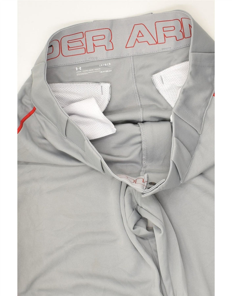 UNDER ARMOUR Mens Heat Gear Tracksuit Trousers Large Grey Polyester Vintage Under Armour and Second-Hand Under Armour from Messina Hembry 