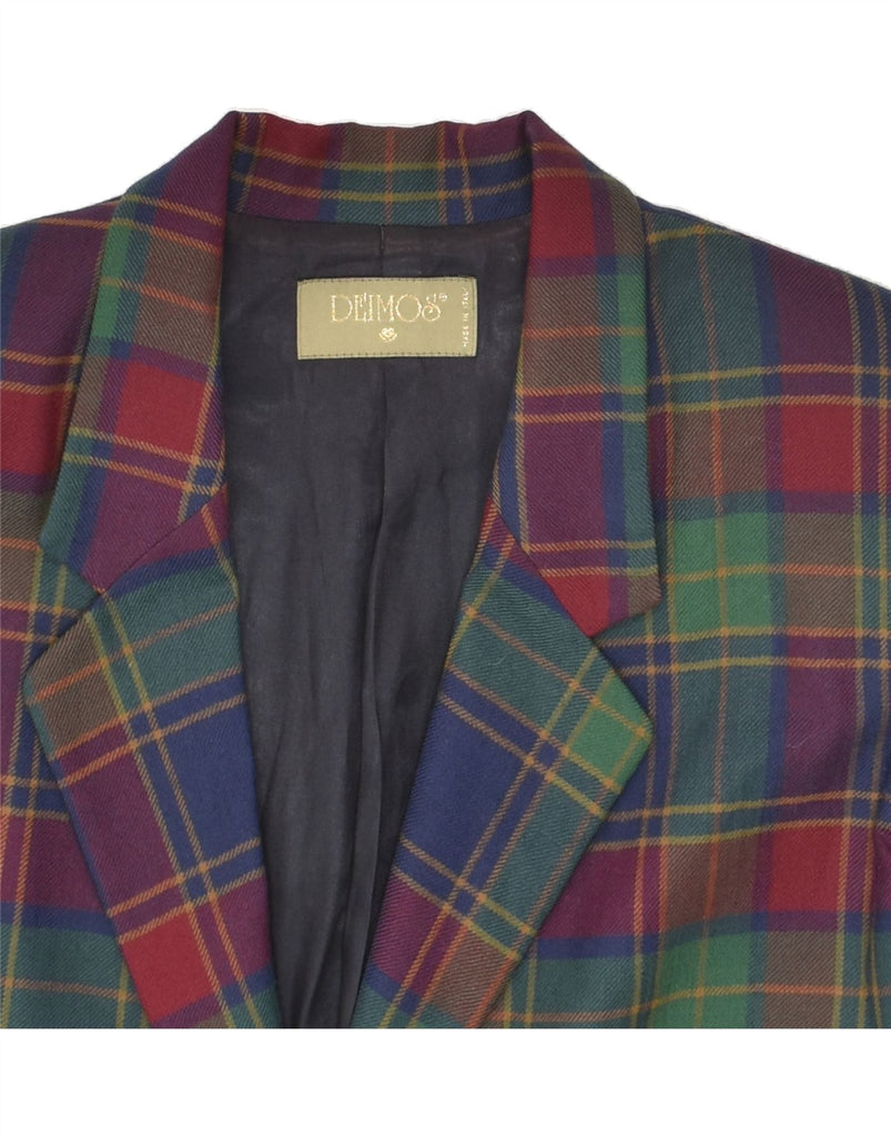 VINTAGE Womens 3 Button Blazer Jacket IT 46 Large Multicoloured Check | Vintage Vintage | Thrift | Second-Hand Vintage | Used Clothing | Messina Hembry 