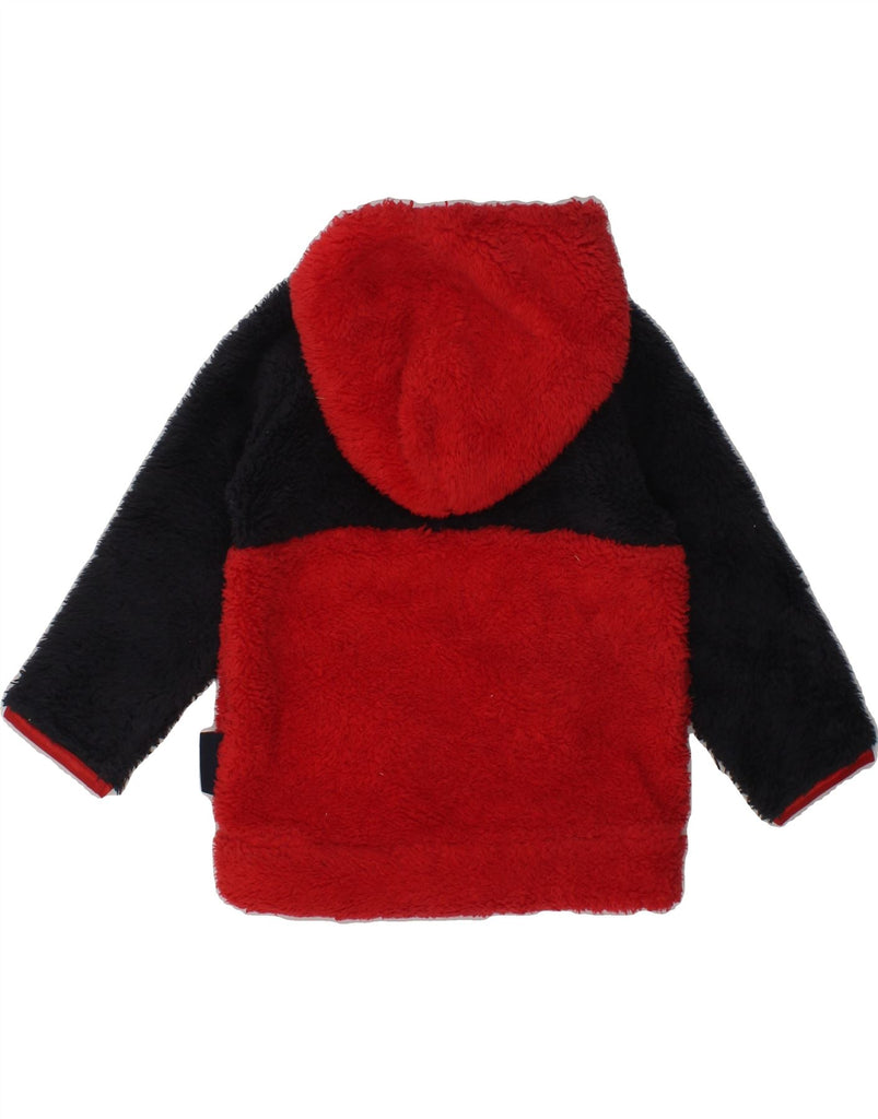 CHAMPION Baby Boys Hooded Fleece Jacket 6-9 Months XS Red Colourblock | Vintage Champion | Thrift | Second-Hand Champion | Used Clothing | Messina Hembry 