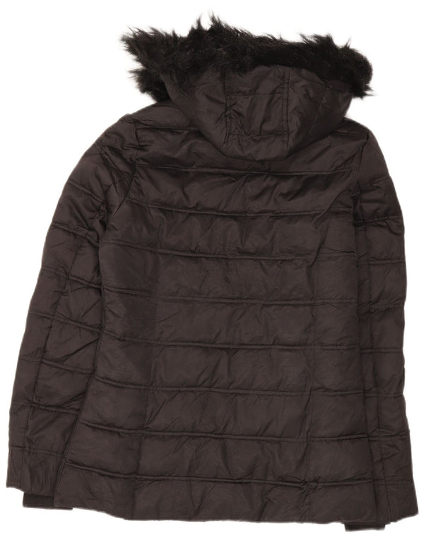 Nautica Womens Hooded Oversized Padded Jacket UK 10 Small Black Polyester