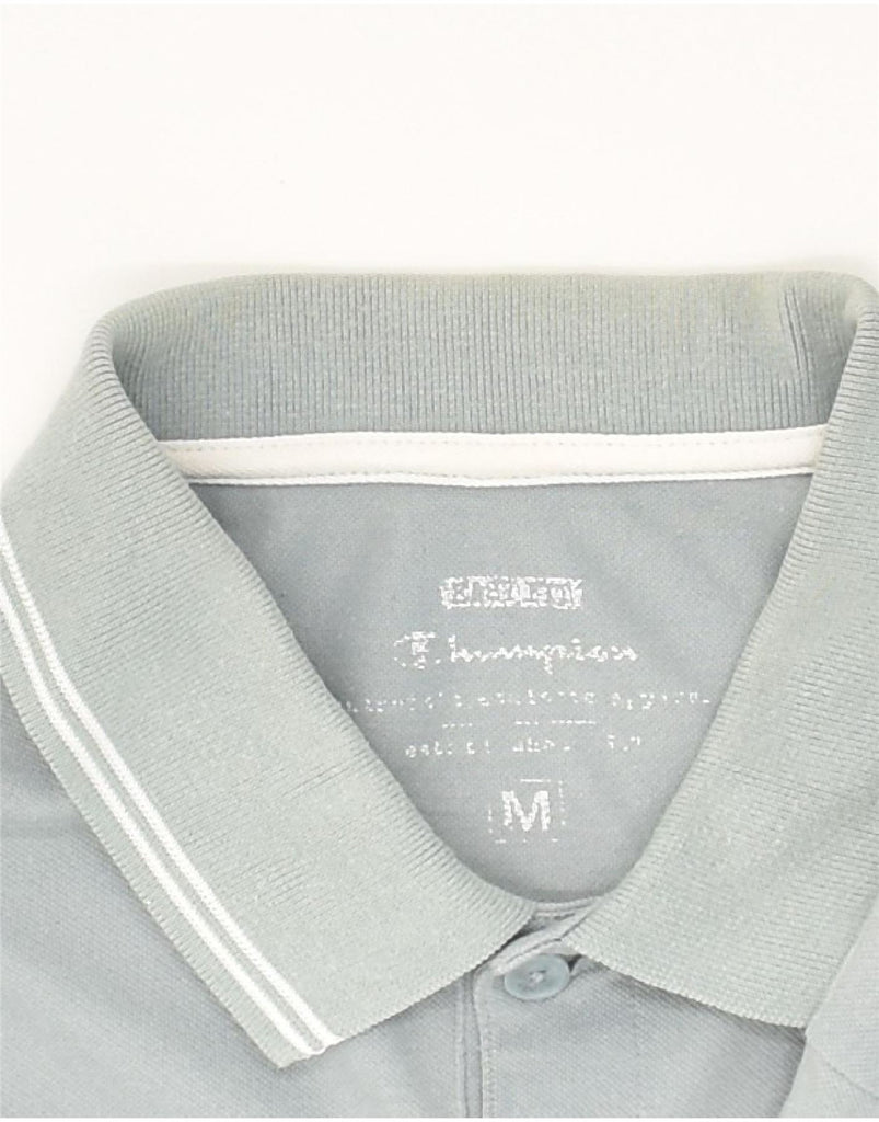 CHAMPION Mens Polo Shirt Medium Grey Cotton | Vintage Champion | Thrift | Second-Hand Champion | Used Clothing | Messina Hembry 