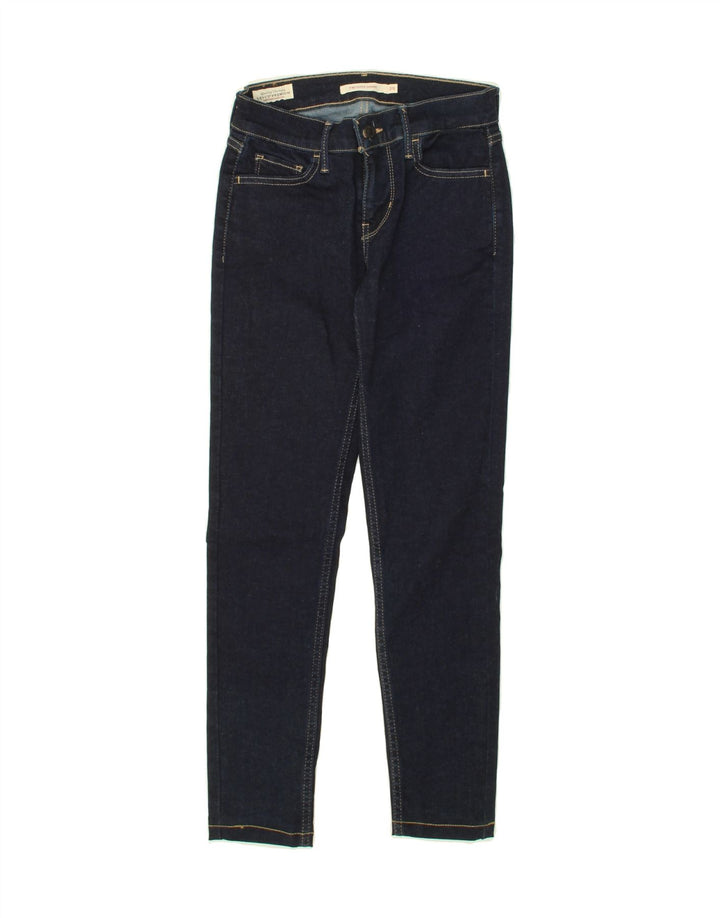LEVI'S Womens 710 Super Skinny Jeans W25 L25 Navy Blue Vintage Levi's and Second-Hand Levi's from Messina Hembry 