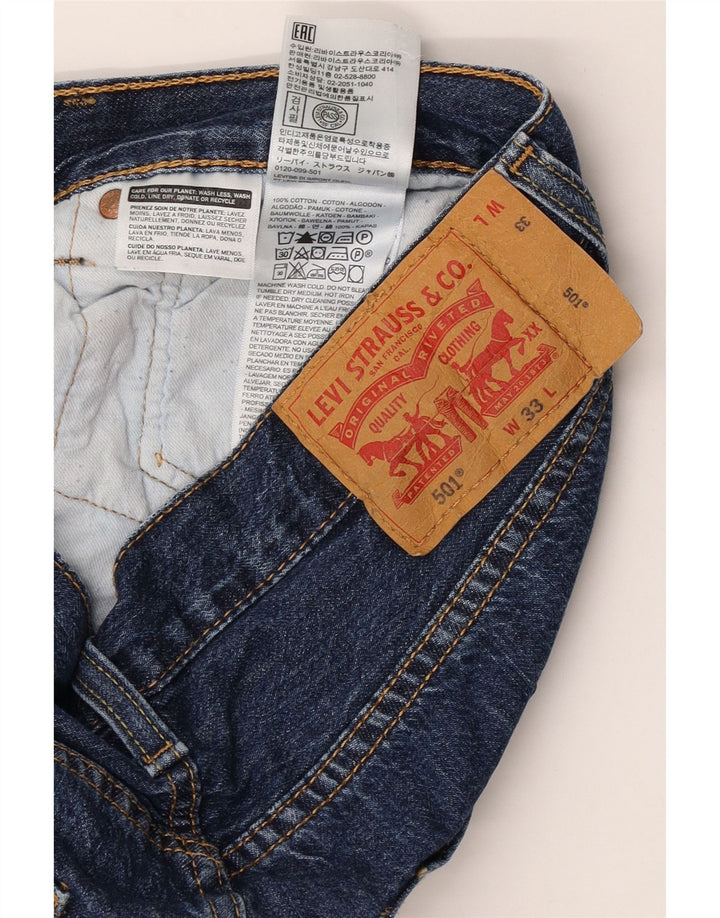 Levi's Mens 501 Denim Shorts  W33 Medium Blue Cotton