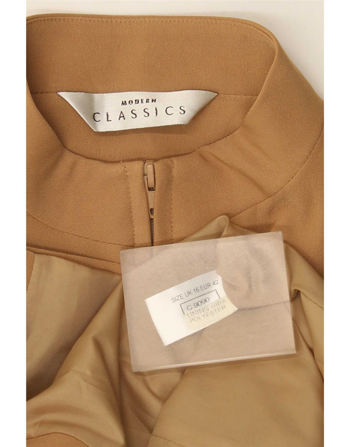 Modern Classics Womens Blazer Jacket UK 16 Large Beige Polyester