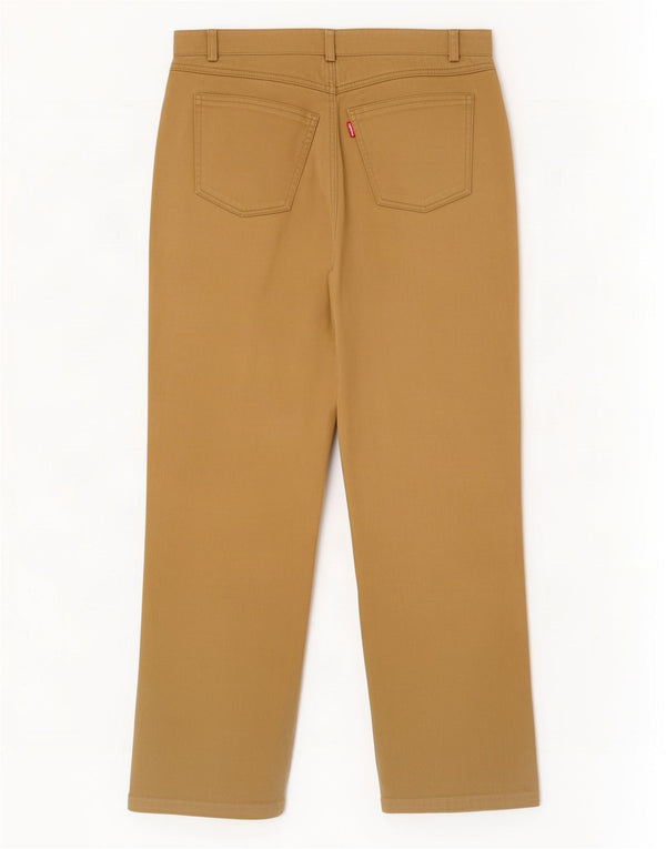Burberry Womens Straight Casual Trousers EU 40 Medium W28 L27 Brown Cotton