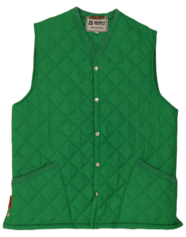 Husky Mens Quilted Gilet UK 44 2XL Green