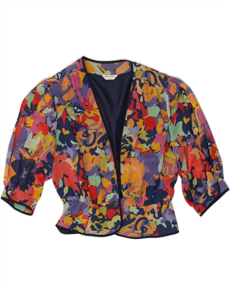 MARKWALD Womens 1 Button Blazer Jacket IT 42 Medium Multicoloured | Vintage MARKWALD | Thrift | Second-Hand MARKWALD | Used Clothing | Messina Hembry 