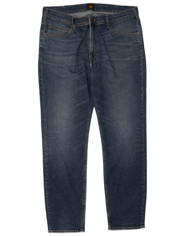 Lee Mens Rider Cropped Jeans W38 L34 Blue Cotton