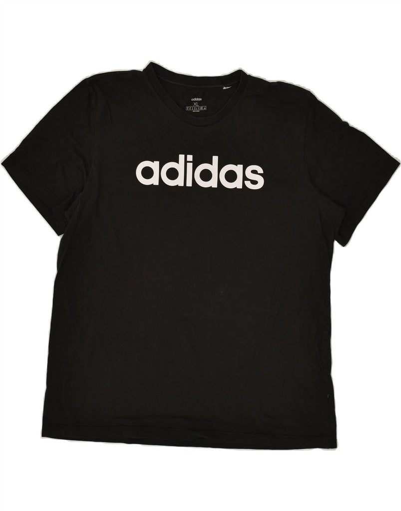 ADIDAS Mens Graphic T-Shirt Top XL Black | Vintage Adidas | Thrift | Second-Hand Adidas | Used Clothing | Messina Hembry 