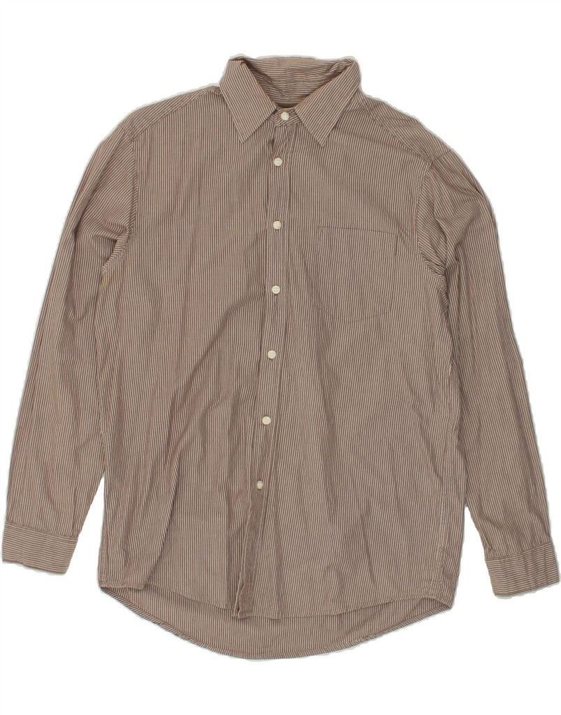 WRANGLER Mens Shirt Medium Brown Striped Cotton | Vintage Wrangler | Thrift | Second-Hand Wrangler | Used Clothing | Messina Hembry 
